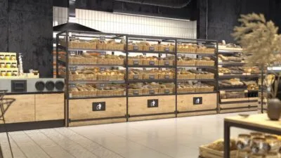 Стеллажи для хлеба для магазинов, супермаркетов и пекарен