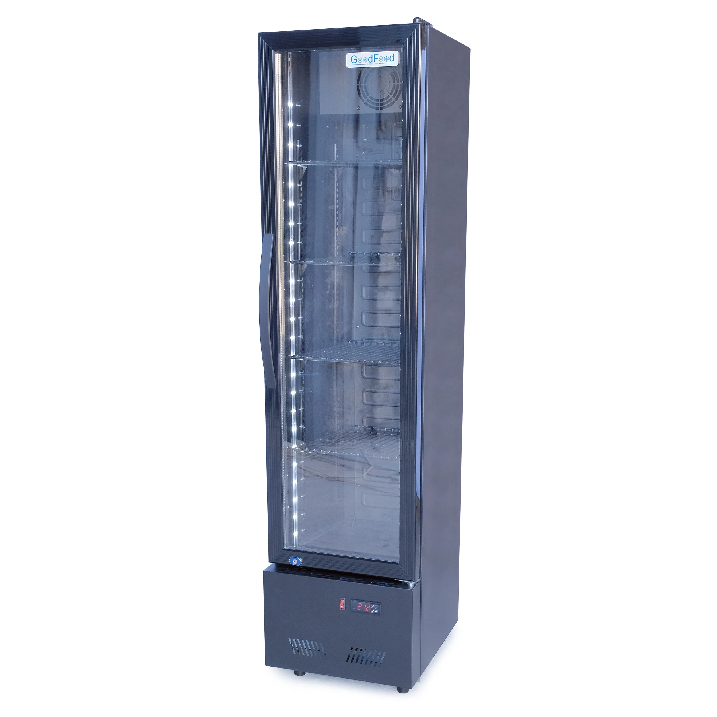 GoodFood Шкаф холодильный для напитков BC160NBB2LED чёрный-чёрный